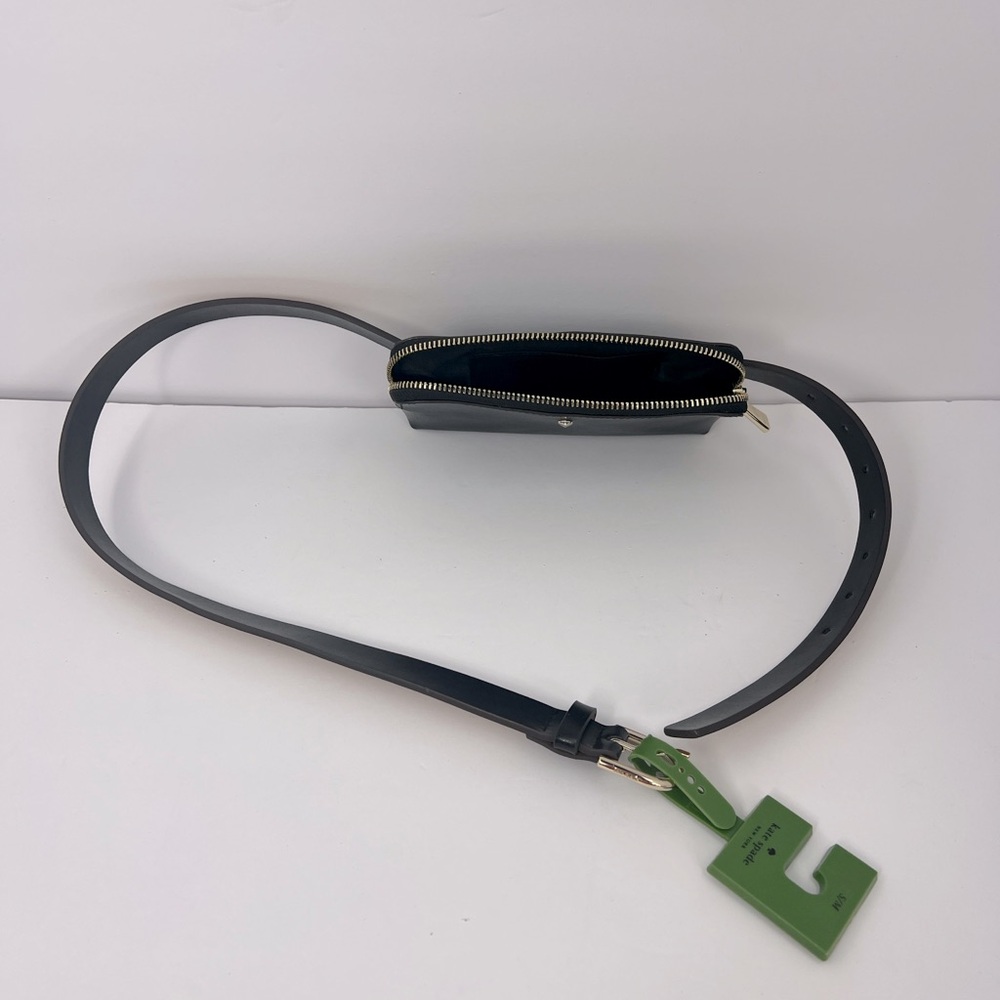 KATE SPADE WALLET BELTED PURSE FANNY PACK LEATHER SIZE SMALL/MEDIUM, BLACK COLOR - Picture 5 of 13